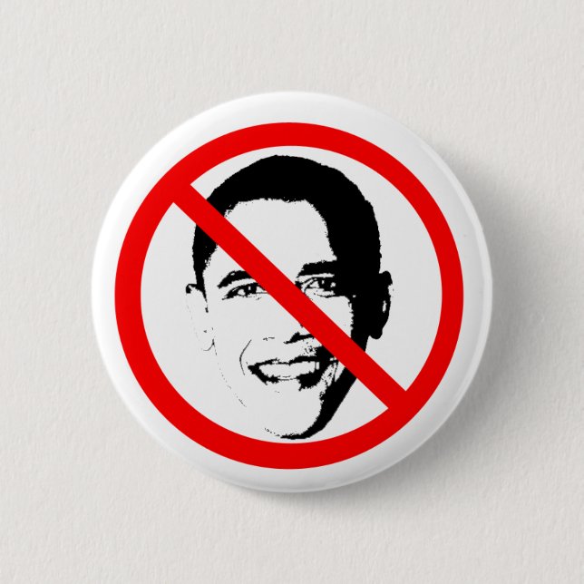 Obama Barack No 6 Cm Round Badge (Front)