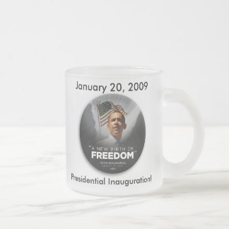 Obama Beer Mug! Frosted Glass Coffee Mug
