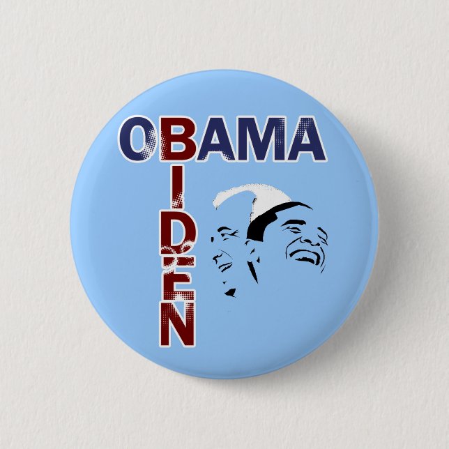 Obama & Biden '08 6 Cm Round Badge (Front)