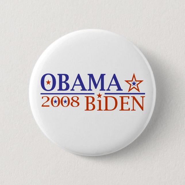 Obama Biden 08 6 Cm Round Badge (Front)