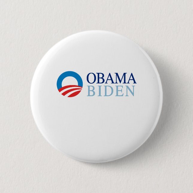 OBAMA / BIDEN 08 6 CM ROUND BADGE (Front)