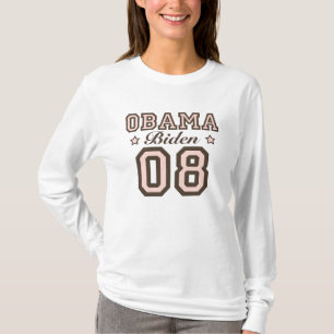 Obama Biden 08 Long Sleeve Tee Shirt
