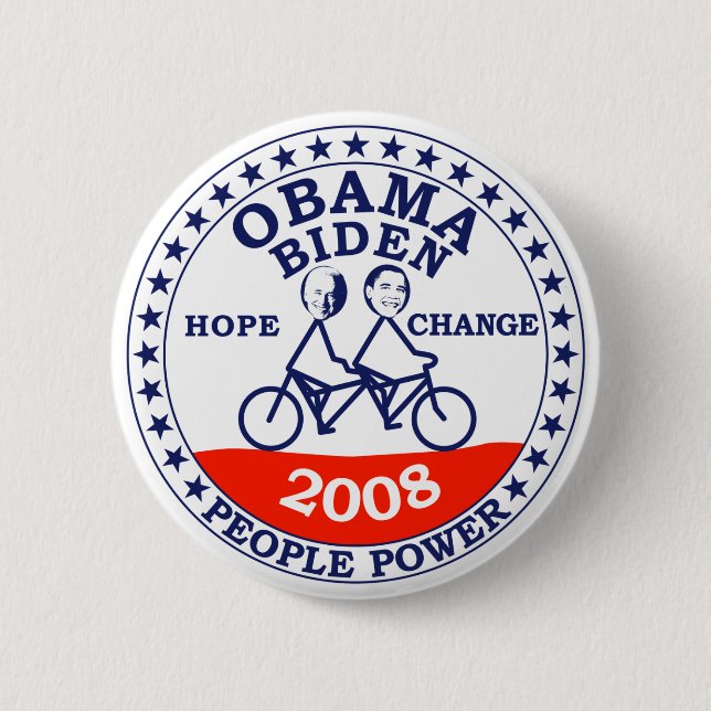 Obama Biden 2008 6 Cm Round Badge (Front)