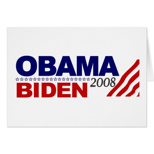 Obama Biden 2008 Card