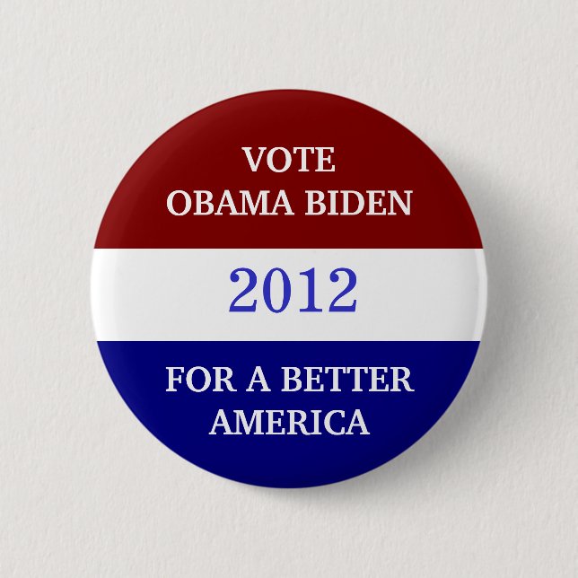 OBAMA BIDEN  2012 Button (Front)