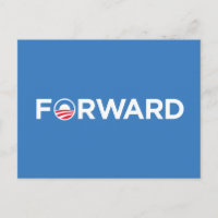 Obama Biden 2012 Forward (White on Light Blue)