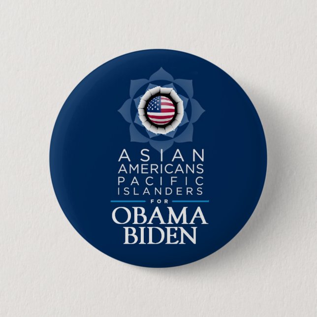 Obama Biden ASIANS Button (Front)