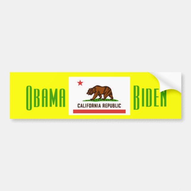 Obama Biden CALIFORNIA Bumper Sticker (Front)