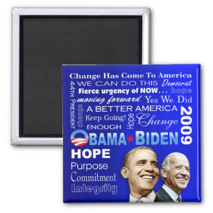 Obama Biden Collage Magnet (blue)