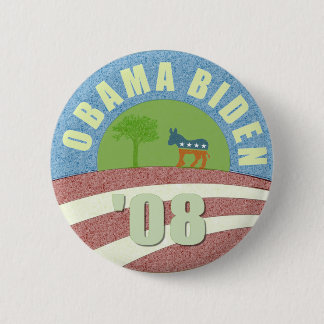 Obama Biden Go Green Button '08