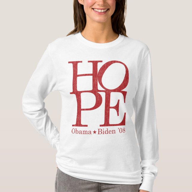 Obama Biden Hope Retro T-Shirt (Front)