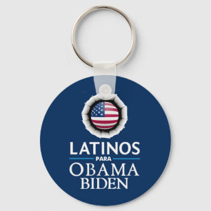 Obama Biden LATINOS Keychain