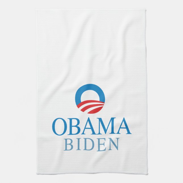 OBAMA BIDEN O BLUE -.png Tea Towel (Vertical)
