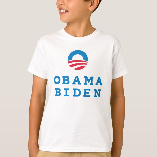 Obama Biden "O" Logo Vertical (Colour) T-Shirt (Front)