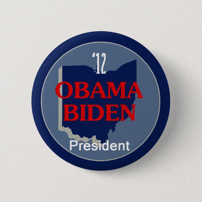 Obama Biden OHIO 6 Cm Round Badge (Front)