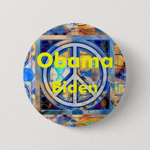 Obama Biden PEACE Button