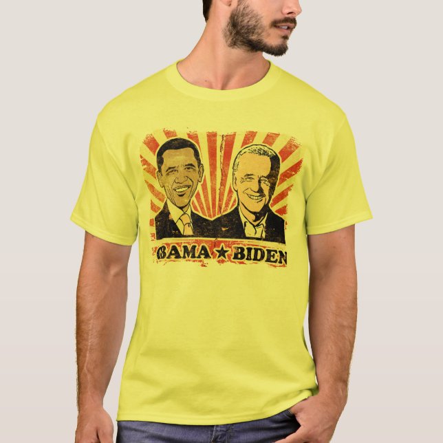 Obama Biden Portraits T-Shirt (Front)