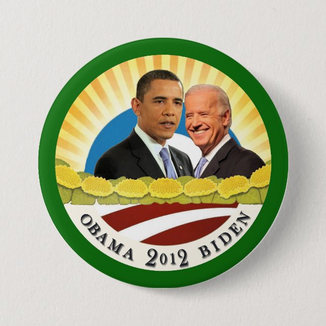 Obama & Biden Sunshine 7.5 Cm Round Badge (Front)