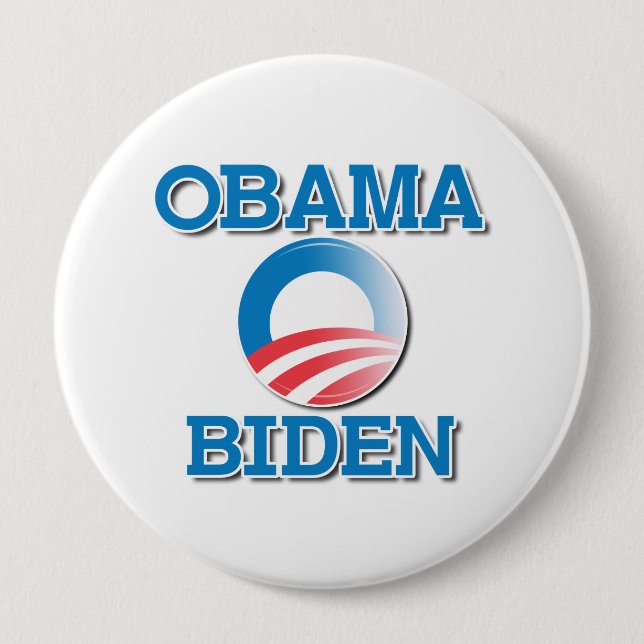 OBAMA BIDEN TWO NAMES -.png 10 Cm Round Badge (Front)