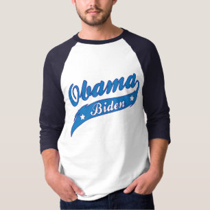 Obama Biden Vintage Swoosh Blue Graphic Shirt