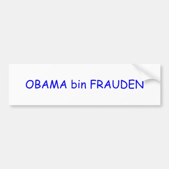 OBAMA bin FRAUDEN Bumper Sticker (Front)