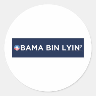 Obama bin Lyin' Classic Round Sticker