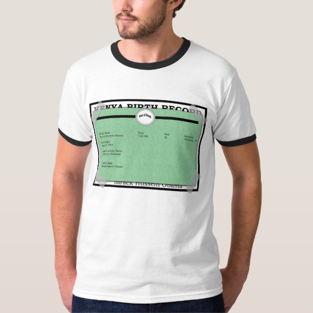 obama birth certificate T-Shirt (Front)