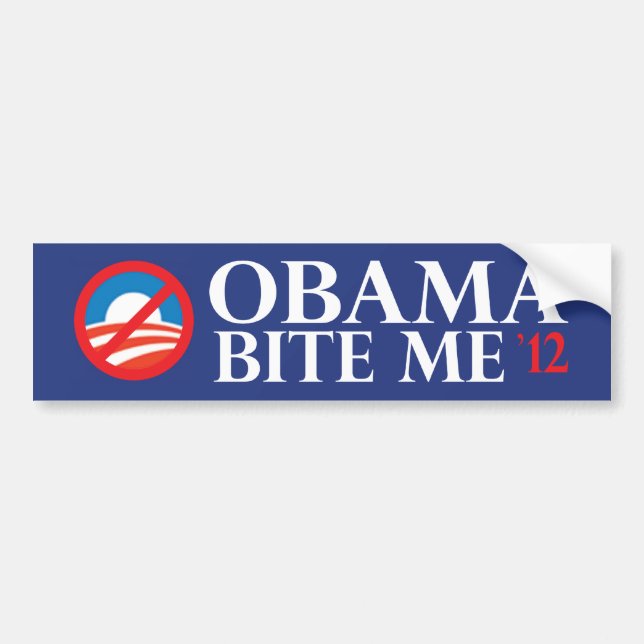 obama-bite me 12 bumper sticker (Front)