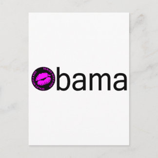 Obama-Blk Kiss) Postcard