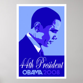 Obama Blue 44th President Poster