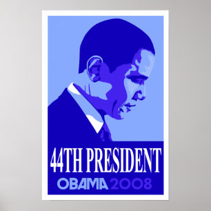 Obama Blue 44th President Poster 3