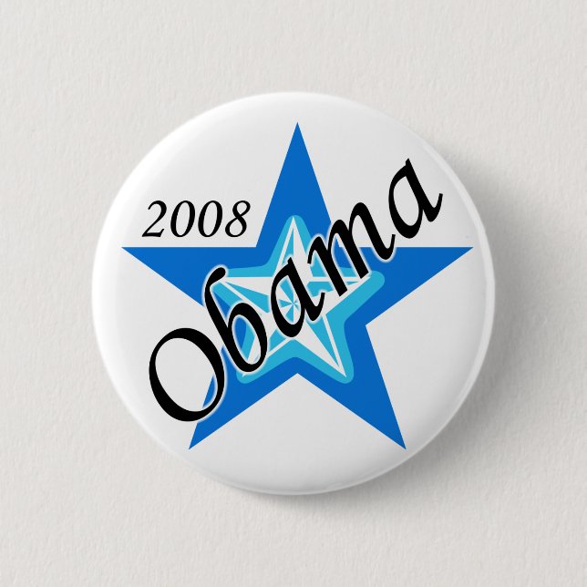 Obama Blue Star Button (Front)