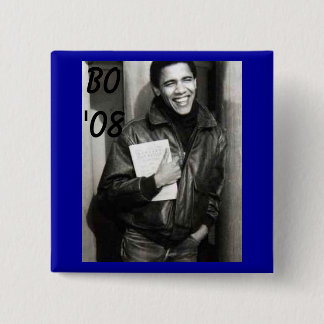 obama, BO'08 15 Cm Square Badge