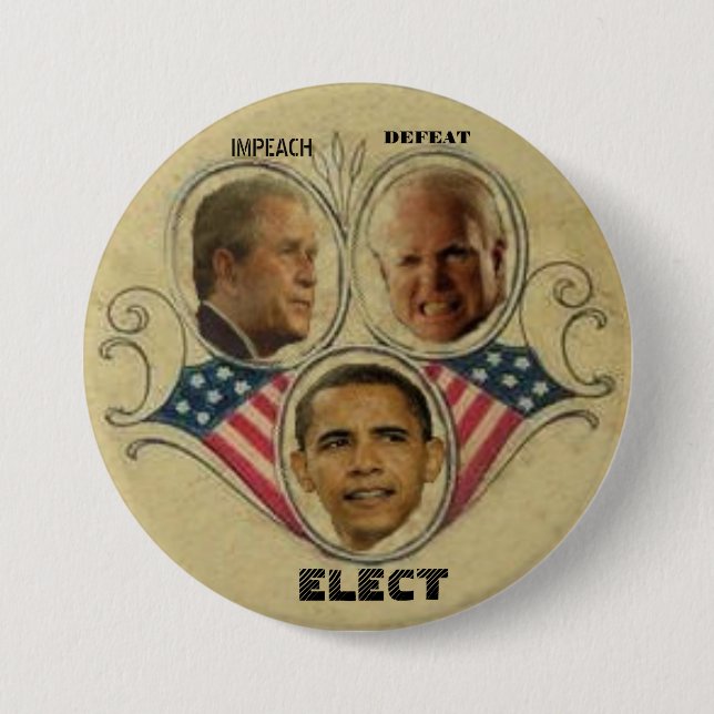 Obama/Bush.McCain Button (Front)
