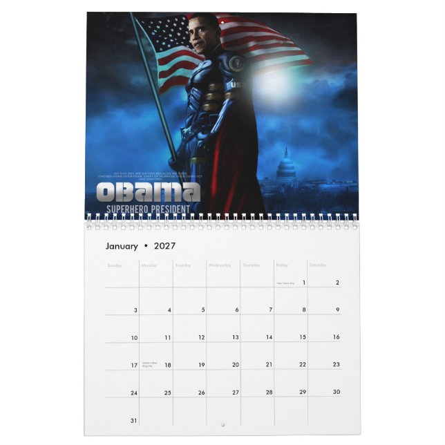 OBAMA CALENDAR (Jan 2027)