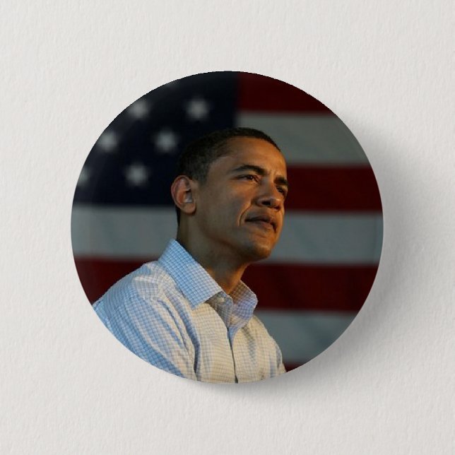 Obama Can 6 Cm Round Badge (Front)