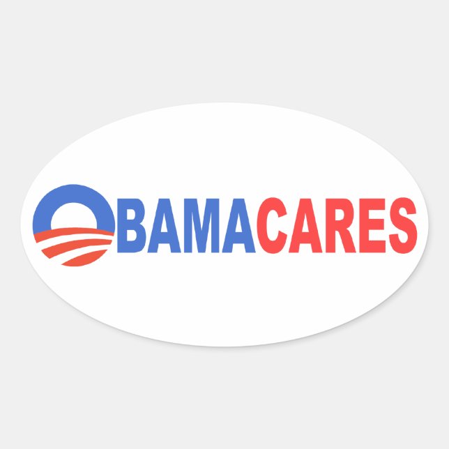Obama Cares Oval Sticker (Front)