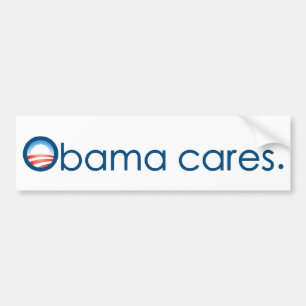 Obama cares, period. Bumper Sticker