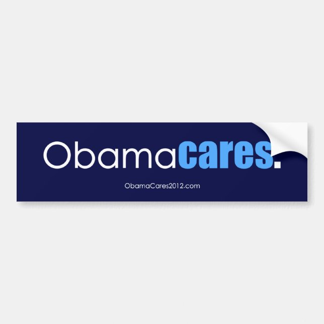 Obama cares, period. Bumper Sticker (Front)