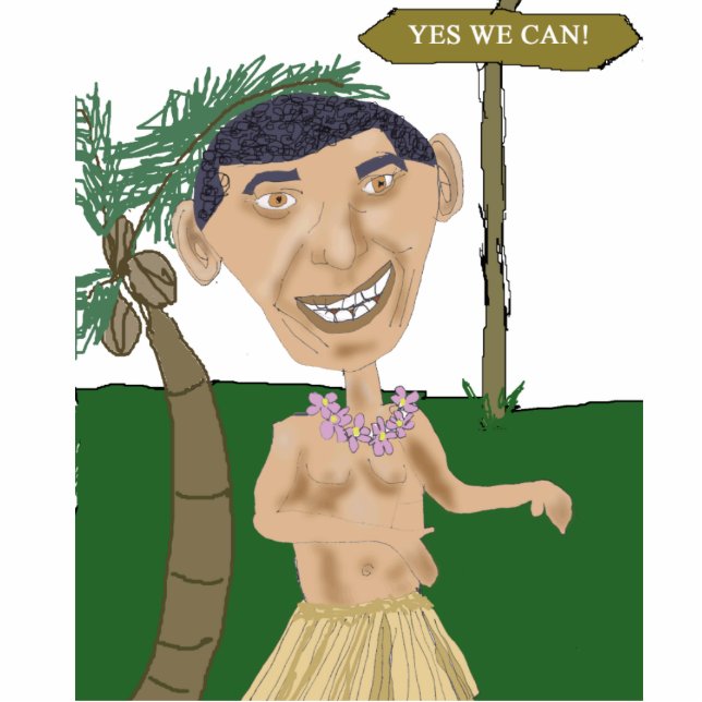 Obama Caricature Photo Sculpture (Front)