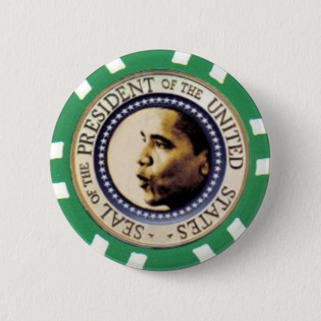 Obama Casino Chip Button (Front)