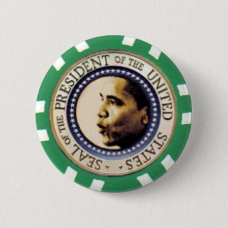 Obama Casino Chip Button