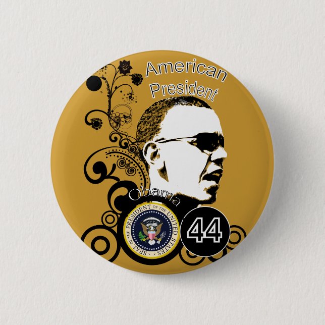 Obama Change BackGround Colour 6 Cm Round Badge (Front)