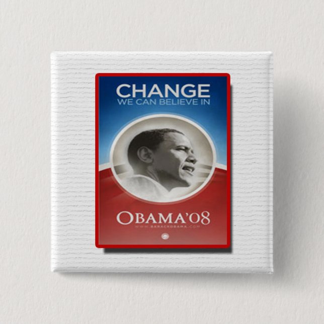 OBAMA CHANGE CAMPAIGN BUTTON (Front)