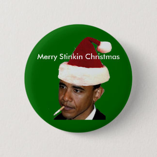 Obama Christmas Button(t shirt bumper anti obama) 6 Cm Round Badge