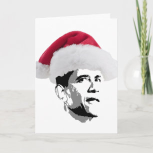Obama Christmas father xmas Holiday Card