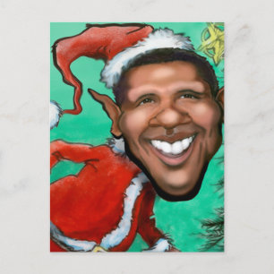 Obama Christmas Holiday Postcard