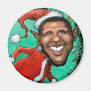 Obama Christmas Magnet