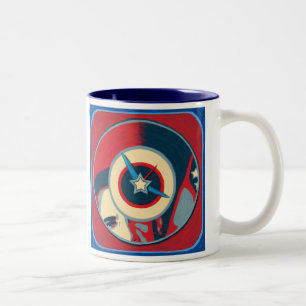 Obama Clock Mug - Indigo
