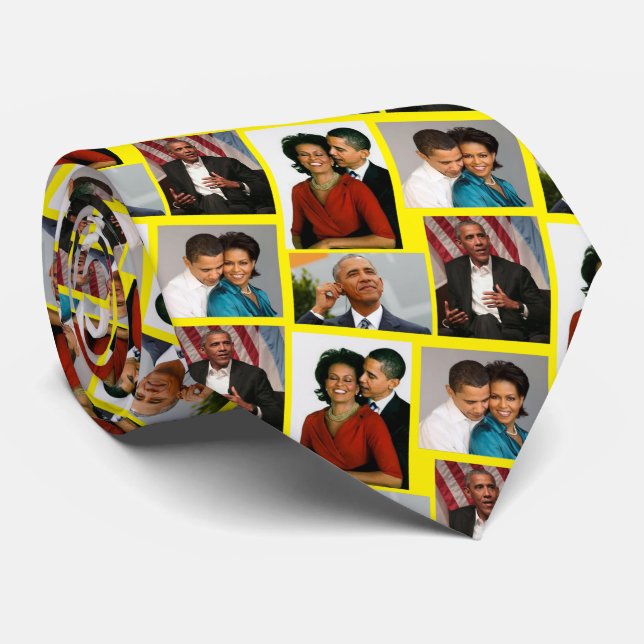 OBAMA COLLAGE TIE (Rolled)